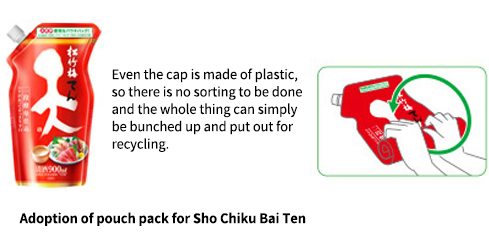 Adoption of pouch pack for Sho Chiku Bai Ten