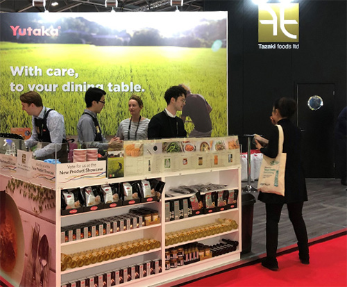 Promoting the Yutaka brand at U.K. food exhibitions